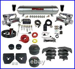Complete Air Ride Suspension Kit 3/8 wVU4 Manifold Bags & Tank For 1973-87 C10