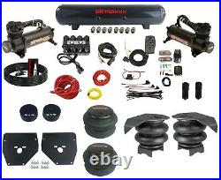 Complete Air Ride Suspension Kit 73-87 GM C10 Evolve Manifold Bags 480 Black