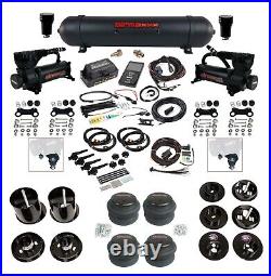 Complete Air Ride Suspension Kit Air Lift 27695 3/8 3H 580 Black For 65-70 Cadi
