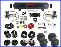 Complete Air Suspension Kit Fits 63-64 Caddy 1/4 Manifold Valve Bags 400 Chrome