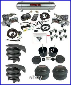 Complete AirLift 27685 3P Air Ride Suspension Kit 480 Chrome For 88-98 Chevy C15