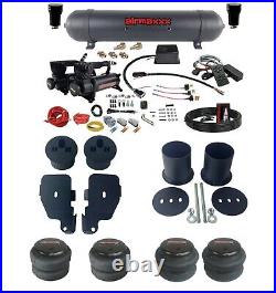 Complete Bolt On 580 Black Air Suspension Kit Manifold Bags For 1965-70 Impala