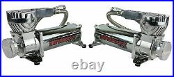 Complete FASTBAG 1/2 Chrome Air Ride Suspension Kit Bags For 64-72 Chevy A-Body
