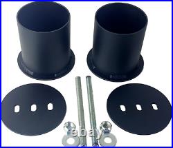 Complete FASTBAG 3/8 Air Ride Suspension Kit Bags Black Fits Chevy Impala 65-70