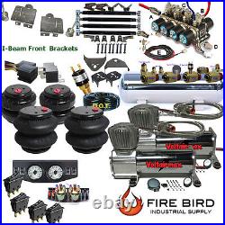F100 and F150 65-79 Air Kit 25/2600 Bags 3/8 Valve 7 Switch 5 Gal