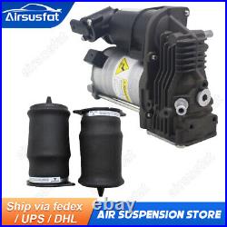 For Mercedes Vito Viano W639 Air Suspension Compressor+Pair Rear Air Spring Bags