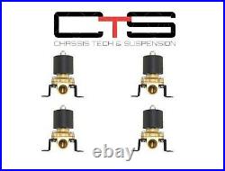 Four 3/8npt brass fast electric valves set 125psi air bag air ride compressor c