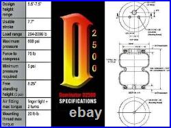 Front Air Suspension Kit Air Lift D2500 Bags Mounting Cups Fits 1961-62 Cadi