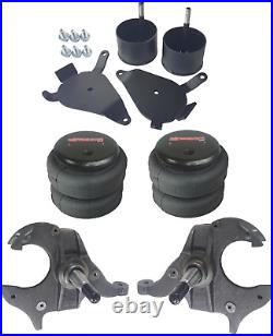 Front Weld On Air Ride Suspension Kit Spindles Shock Relocate Fits 1982-2005 S10