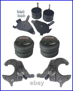 Front Weld On Air Ride Suspension Kit Spindles Shock Relocate Fits 1982-2005 S10