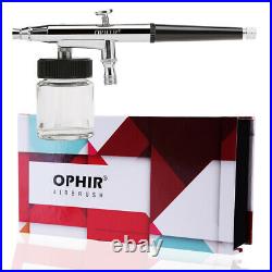 OPHIR Airbrush Compressor Kit Air Brush Set & Bag for Body Paint Tattoo Hobby