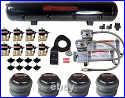 Pewter 400 Air Compressors 3/8 Valves 2500 Air Ride Bags Black 7 Switch & Tank