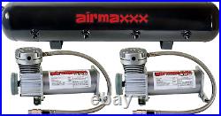 Pewter 400 Air Compressors 3/8 Valves 2500 Air Ride Bags Black 7 Switch & Tank