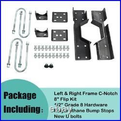 Rear Lower Kit Flip Notch Kit 8 Drop Fit for 1988 1998 Chevy Silverado C3500