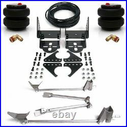 Rear Triangulated Four Link Bolt On Axle Air Ride Bracket Kit 2600lb Bags FOR GM