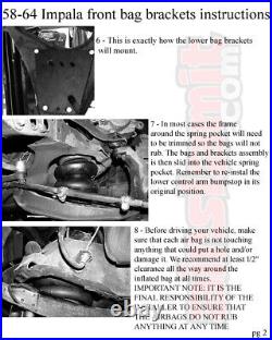 RideTech StrongArms & Rear airmaxxx Bags Air Suspension Kit For 1958-64 Impala