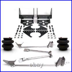Triangulated 4 Link Rear Air Ride Suspension Kit 2600lb AirBags & Brackets 350
