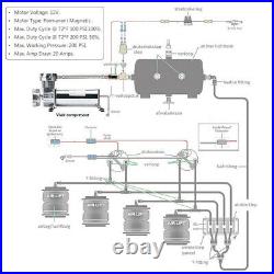 Universal 3/8NPT 200PSI 480C 12V Air Suspension Compressor Pump Kit