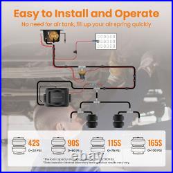 Universal Air Shock Controller Kit Air Sping Bag kit 100 psi Max for Pickups Universal Air Shock Controller Kit Air Sping Bag kit 100 psi Max for Pickups