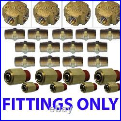 V XFITX Air suspension valves FITs all U need for 8 Brass Valves 1/2